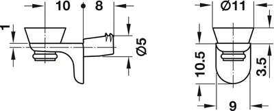282.24.732 Üvegpolc tartó