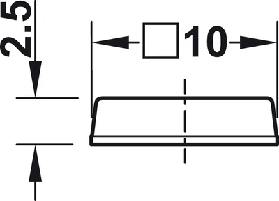 356.27.414 Ajtó koppanás gátló DB100 10x10x2