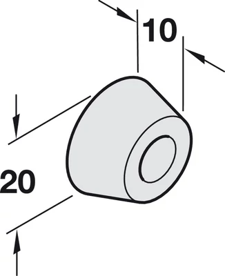 407.01.930 Tolóajtó ütközőgumi