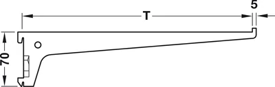 772.60.625 Konzol falisínes fehér 250mm