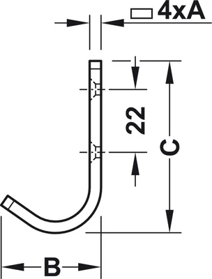 842.01.909 Fogas matt króm 18x35x60mm