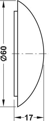 937.91.546 Ajtó ütköző barna 60mm öntapadós