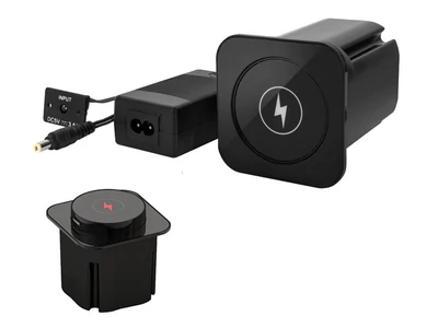 Forest VILÁGÍTÁSTECHNIKAI KIEGÉSZÍTŐ SM-637A 2xUSB/VEZETÉK NÉLKÜLI TÖLTŐÁLLOMÁS FEKETE - 10015621880