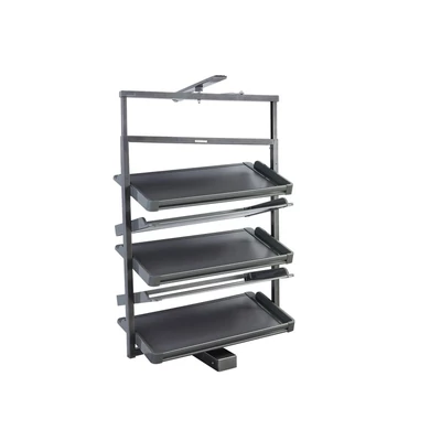 GARDRÓB SZERELVÉNY HOME BOX FORGATHATÓ CIPŐTARTÓ ÁLLVÁNY KERET 705x1073 MM, ACÉLSZÜRKE