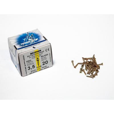 Forest FACSAVAR REISSER 3,5x20mm ACÉL, SÁRGÍTOTT, TÖVIGMENETES 1000db/doboz - 10007110215