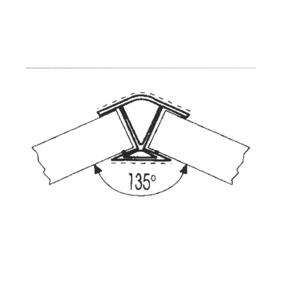 Forest LÁBAZATELEM SAROK 135 FOKOS H: 100 mm ALUMÍNIUM - 10010901465