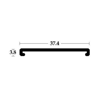 Forest REDŐNY RENDSZER 0702 PVC TAKARÓ PROFIL 3708 VÉG 37,4x3,8mm   2,6m EZÜST - 10015900042