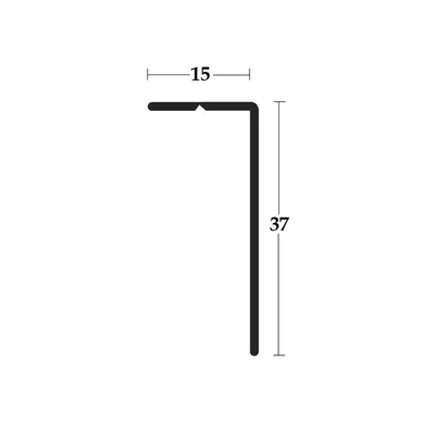 Forest REDŐNY RENDSZER 2792 FELSÖ TAKARÓ PROFIL, BELSŐ 15x37mm   2,6m EZÜST - 10015900060